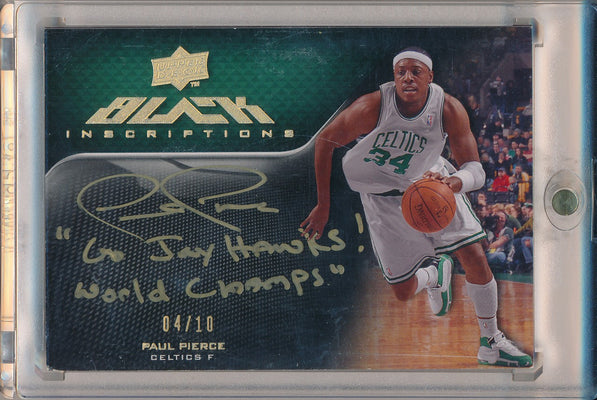 Upper Deck 2008-2009 UD Black Blac Inscriptions #AI-PP Paul Pierce 4/10