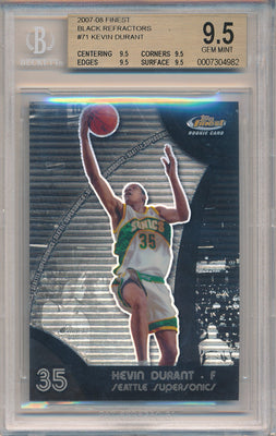 Topps  2007-2008 Finest Black Refractors #71 Kevin Durant 38/75 / BGS Grade 9.5