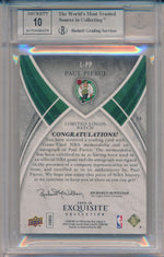 Upper Deck 2009-2010 Exquisite Collection Limited Logos #L-PP Paul Pierce 9/10 / BGS Grade 8.5 / Auto Grade 10