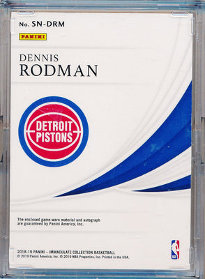 Panini 2018-2019 Immaculate Collection Basketball #SN-DRM Dennis Rodman 1/10