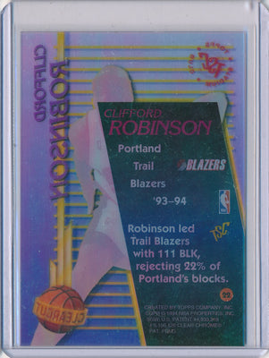 Topps 1993-1994 Stadium Club Clearcut #22 Clifford Robinson