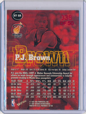 SkyBox 1997-1998 Premium Star Rubies #97SR P.J. Brown 38/50