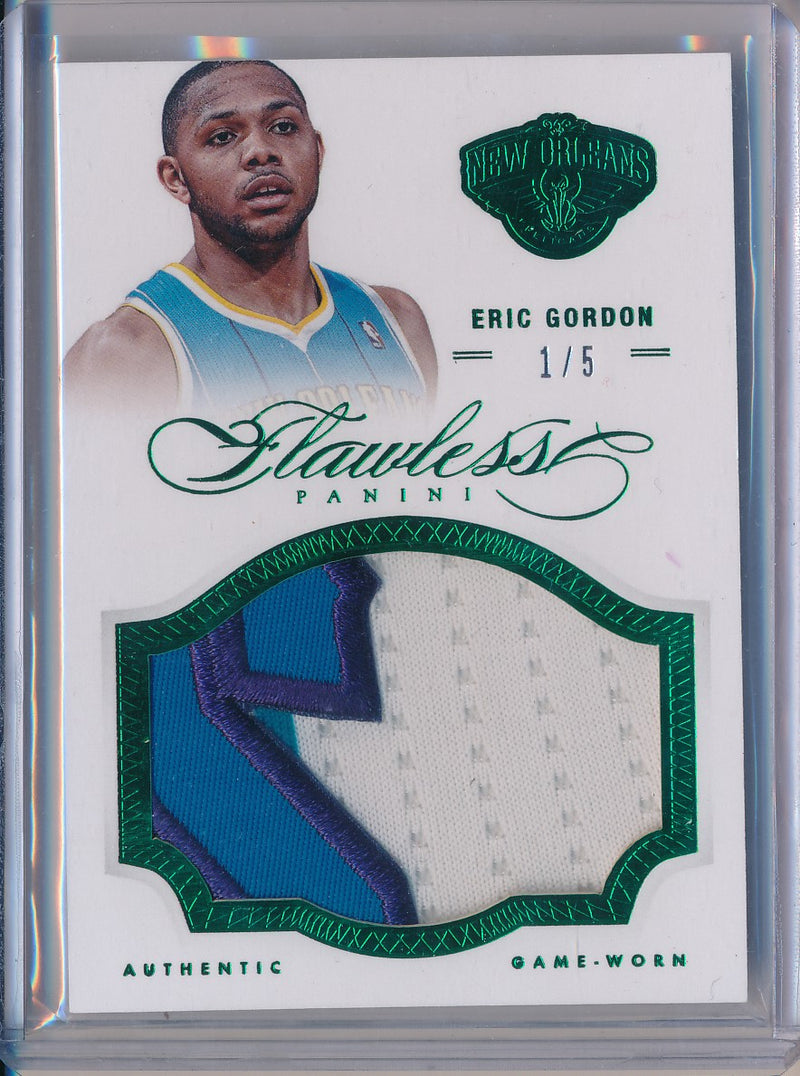 Panini 2012-2013 Flawless Emerald Jumbo Patches #26 Eric Gordon 1/5