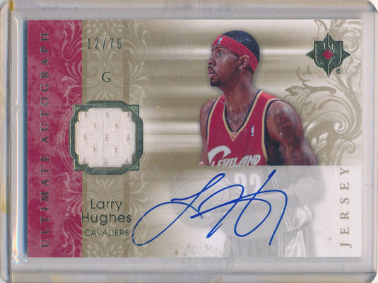 Upper Deck 2006-07 Ultimate Collection  Ultimate Jersey Autographs #AU-LH Larry Hughes 12/75