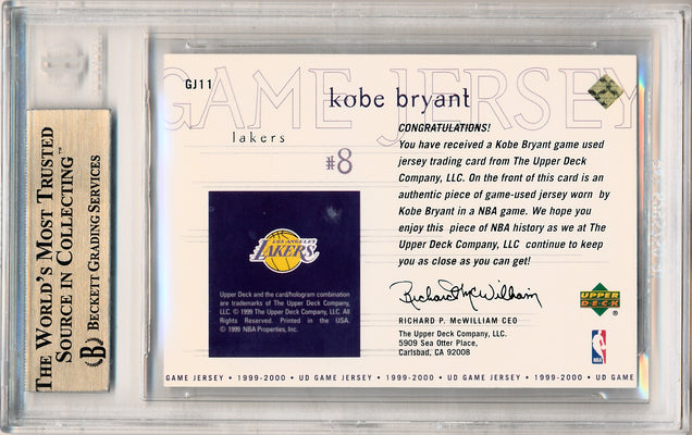 Upper Deck 1999-2000 Game Jerseys  #GJ11 Kobe Bryant  / BGS Grade 9.5