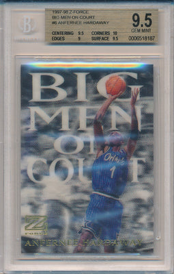 SkyBox 1997-1998 Z-Force Big Men On Court #6/15BMOC Anfrernee Hardaway  / BGS Grade 9.5