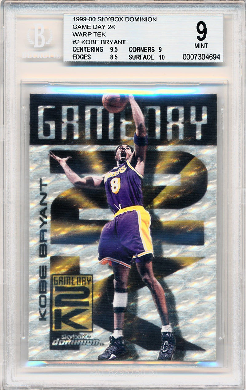 Skybox 1999-2000 Dominion Game Day 2K Warp Tek #2 Kobe Bryant  / BGS Grade 9