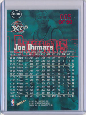 SkyBox 1997-1998 Premium Star Rubies #64SR Joe Dumars 5/50