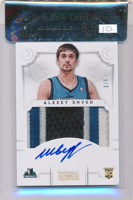 Panini 2012-2013 National Treasures  Gold #181 Alexey Shved 3/5 / BGS Grade 8.5 / Auto Grade 10