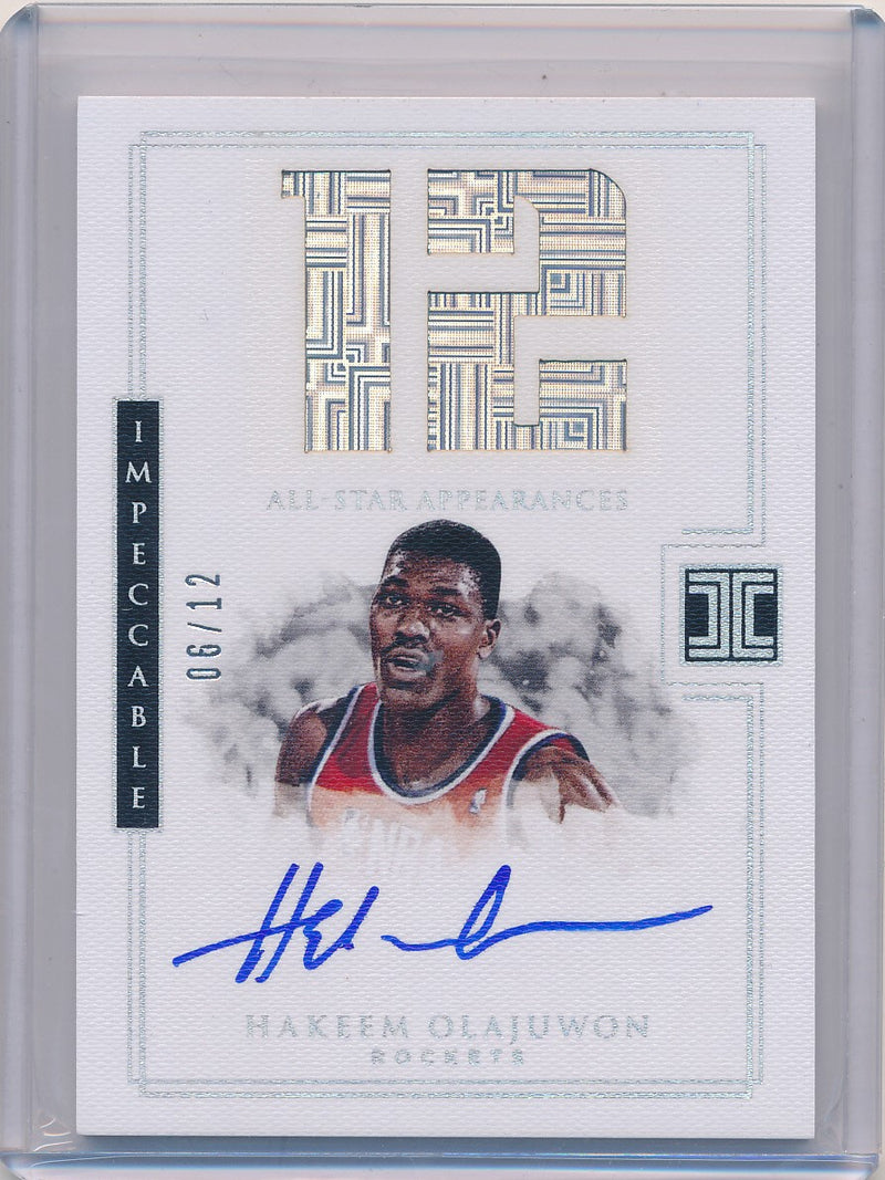 Panini 2017-2018 Impeccable All Star Appearances #IASHOW Hakeem Olajuwon 6/12