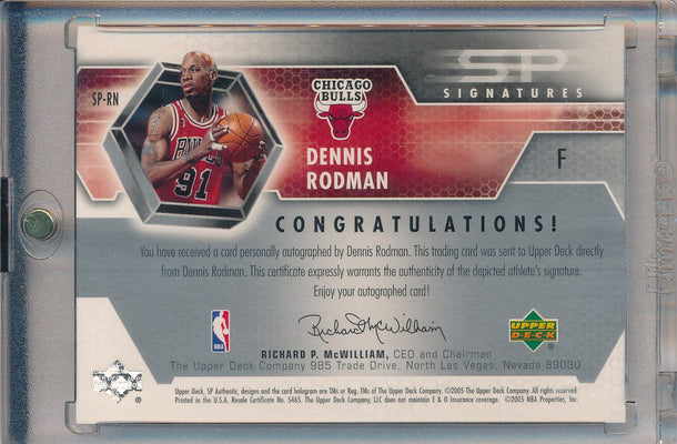 Upper Deck 2004-2005 SP Authentic Signature Edition #SP-RN Dennis Rodman