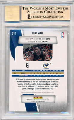 Panini 2010-2011 Prestige Expo 10 Signatures #211 John Wall 1/1 / BGS Grade 9.5 / Auto Grade 10