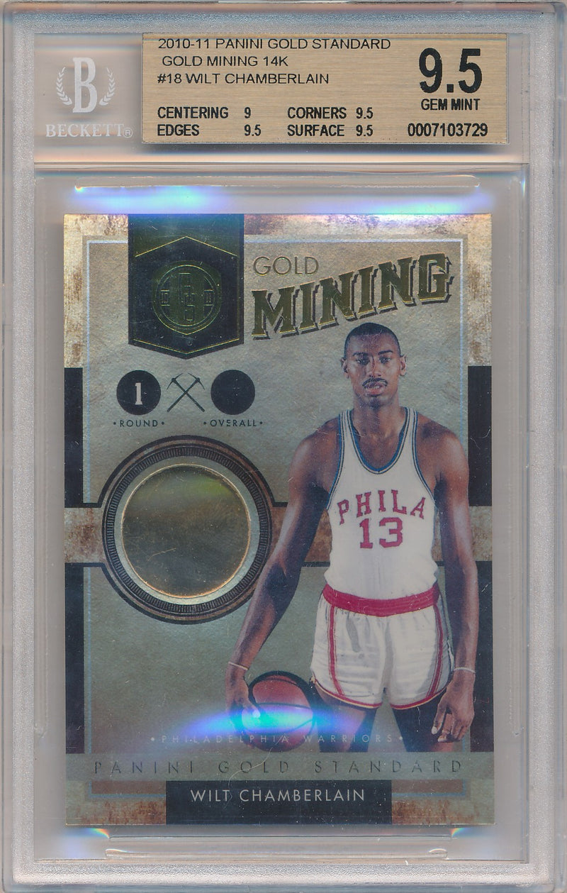 Panini 2010-2011 Gold Standard Gold Mining #18 Wilt Chamberlain 2/8 / BGS Grade 9.5