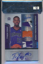 Panini  2009-2010 Absolute Rookie Premiere Materials #166 Tyreke Evans 4/5 / BGS Grade 8.5 / Auto Grade 9