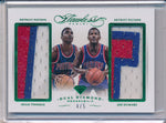 Panini 2014-2015 Flawless Emerald Dual Diamond Patches #DD-DET Isiah Thomas/ Joe Dumars 4/5