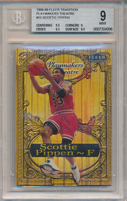 Fleer 1998-1999 Tradition Playmaker Theatre #13/15PT Scottie Pippen 33/100 / BGS Grade 9