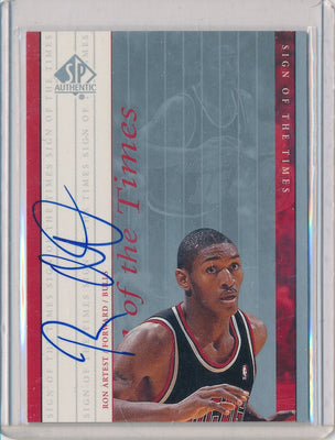 Upper Deck 1999-2000 SP Authentic Sign Of The Times #RA Ron Artest