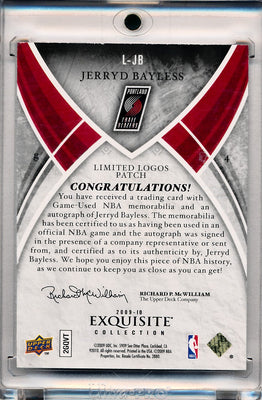 Upper Deck 2009-2010 Exquisite Collection Limited Logos #LJB Jerryd Bayless 2/21