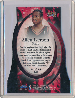 Fleer 1999-2000 Tradition Game Breakers #8/15GB Allen Iverson 33/100