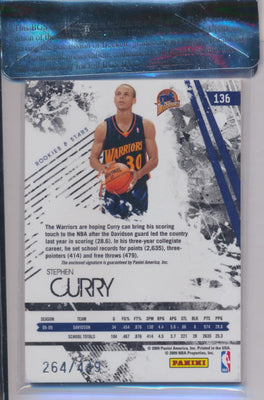 Panini 2008-2009 Rookies & Stars Jumbo Patch RPA #136 Stephen Curry 264/449 / BGS Grade 7.5 / Auto Grade 10