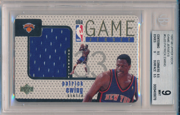 Upper Deck 1997-1998 NBA All Stars Game Jerseys #GJ20 Patrick Ewing  / BGS Grade 9