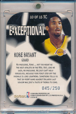 SkyBox 1999-2000 E-X E-Xceptional #10/15XC Kobe Bryant 45/250