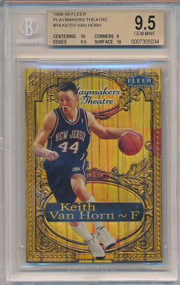 Fleer 1998-1999 Tradition Playmaker Theatre #14/15 Keith Van Horn 83/100 / BGS Grade 9.5