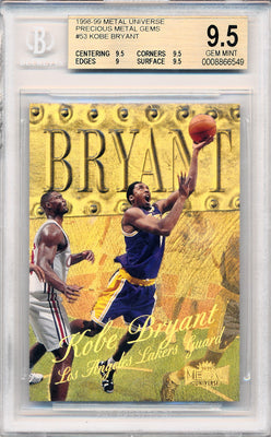 Skybox 1998-1999 Metal Universe Precious Metal Gems #53 Kobe Bryant 43/50 / BGS Grade 9.5