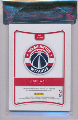 Panini 2015-2016 National Treasures Colossal #CLJWL John Wall 1/1 / Auto Grade 10