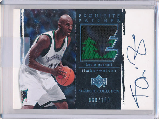 Upper Deck 2003-2004 Exquisite Collection Patches Autographs #AP-KG Kevin Garnett 60/100