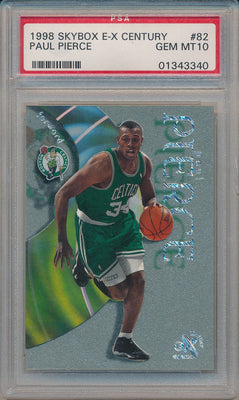 SkyBox 1998-1999 E-X Century Collection #82 Paul Pierce 33/82 / PSA Grade 10