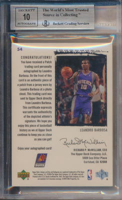 Upper Deck 2003-2004 Exquisite Collection Exquisite Rookie Patch Auto #54 Leandro Barbosa 147/225 / BGS Grade 9 / Auto Grade 10