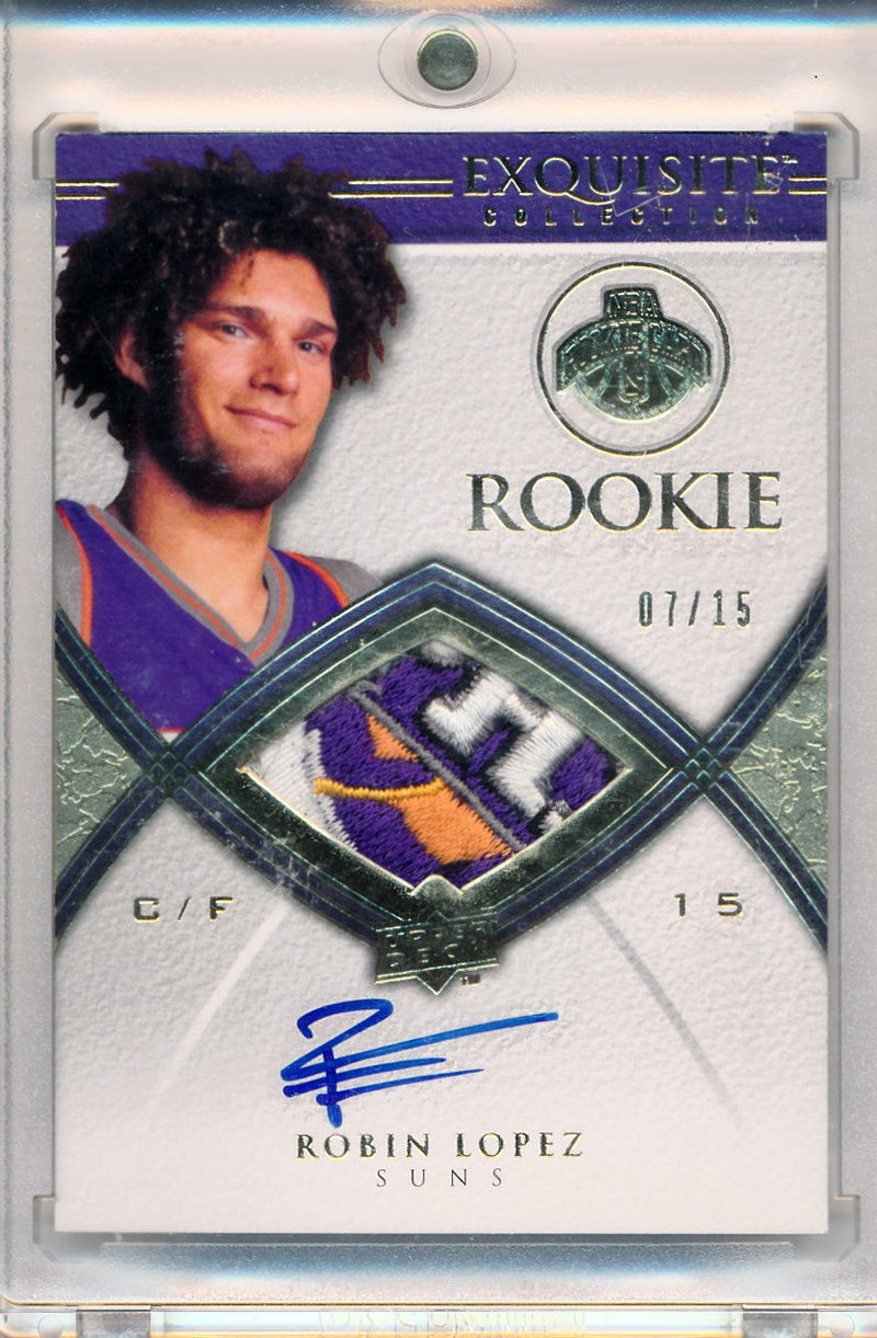 Upper Deck 2008-2009 Exquisite Collection Rookie Parallel #68 Robin Lopez 7/15