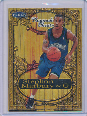 Fleer 1998-1999 Tradition Playmaker Theatre #11/15PT Stephon Marbury 20/100