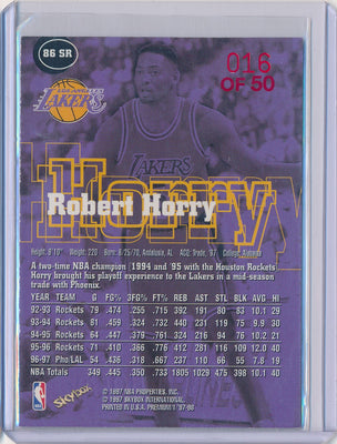 SkyBox 1997-1998 Premium Star Rubies #86SR Robert Horry 16/50