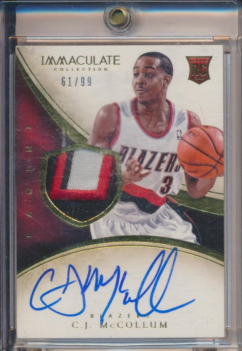 Panini 2013-2014 Immaculate RPA #129 C.J. McCollum 61/99