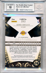 Panini 2012-2013 Preferred Silhouttes Prime #212 Kobe Bryant  / BGS Grade 8.5 / Auto Grade 10