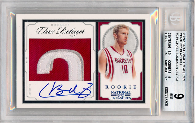 Panini 2009-2010 National Treasures Century Platinum #234 Chase Budinger 1/5 / BGS Grade 9 / Auto Grade 10