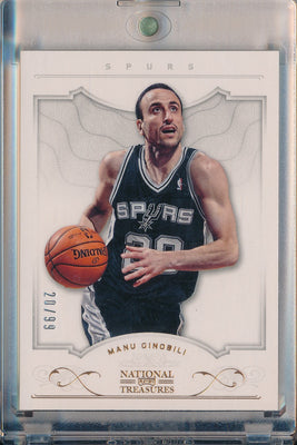 Panini 2012-2013 National Treasures Playoffs #62 Manu Ginobili 20/99