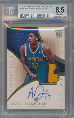 Panini 2012-2013 Immaculate Collection Basketball #134 Anthony Davis 37/99 / BGS Grade 8.5 / Auto Grade 10