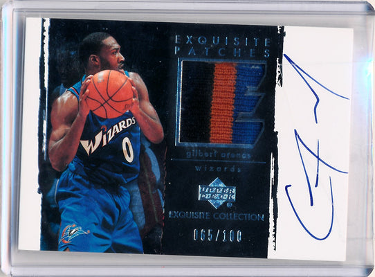 Upper Deck 2003-2004 Exquisite Collection Patches Autographs #AP-GA Gilbert Arenas 65/100