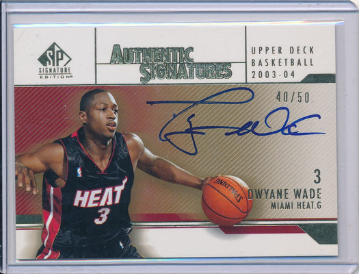 Upper Deck 2003-2004 SP Signature Edition Authentic Signatures #AS-DY Dwyane Wade 40/50