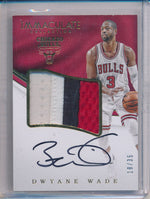 Panini 2016-2017 Immaculate Collection Patch Auto #PP-DW Dwyane Wade 18/35