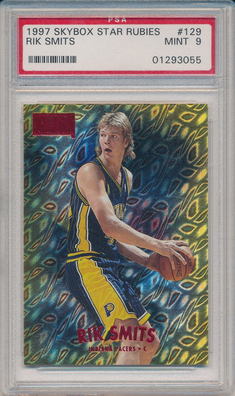 SkyBox 1997-1998 Premium Star Rubies #129 Rik Smits 18/50 / PSA Grade 9