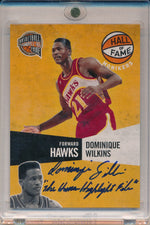 Panini 2010-2011 Hall Of Fame  Monikers #4 Dominique Wilkins 5/25