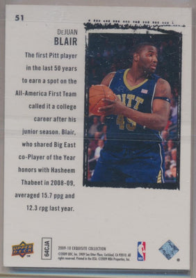 Upper Deck 2009-2010 Exquisite Collection Rookie #51 DeJuan Blair 111/225