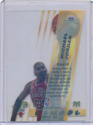 Topps 1997 Bowmans Best Shots Retractor #BS6 Michael Jordan