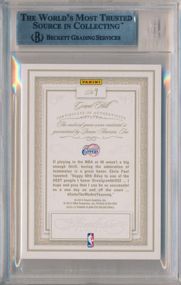 Panini 2012-2013 Flawless Platinum Jumbo Patches #7 Grant Hill 1/1 / BGS Grade 9