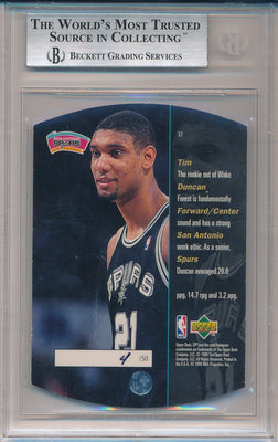 Upper Deck 1997-1998 SPX Grand Finale #37 Tim Duncan 4/50 / BGS Grade 8.5