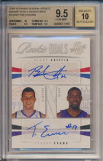 Panini  2009-2010 Season Update Rookie Duals Signatures #3 Tyreke Evans, Blake Griffin 46/49 / BGS Grade 9.5 / Auto Grade 10